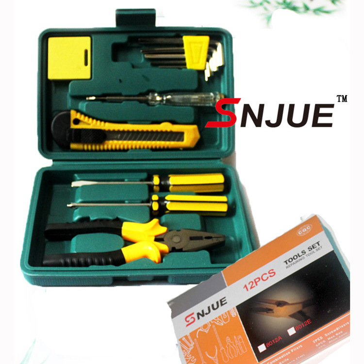 Regalo conjunto de herramientas de hardware pequeño 12-piece combinación hogar Caja de Herramientas 11 piezas traje electricista Caja de Herramientas 8012A