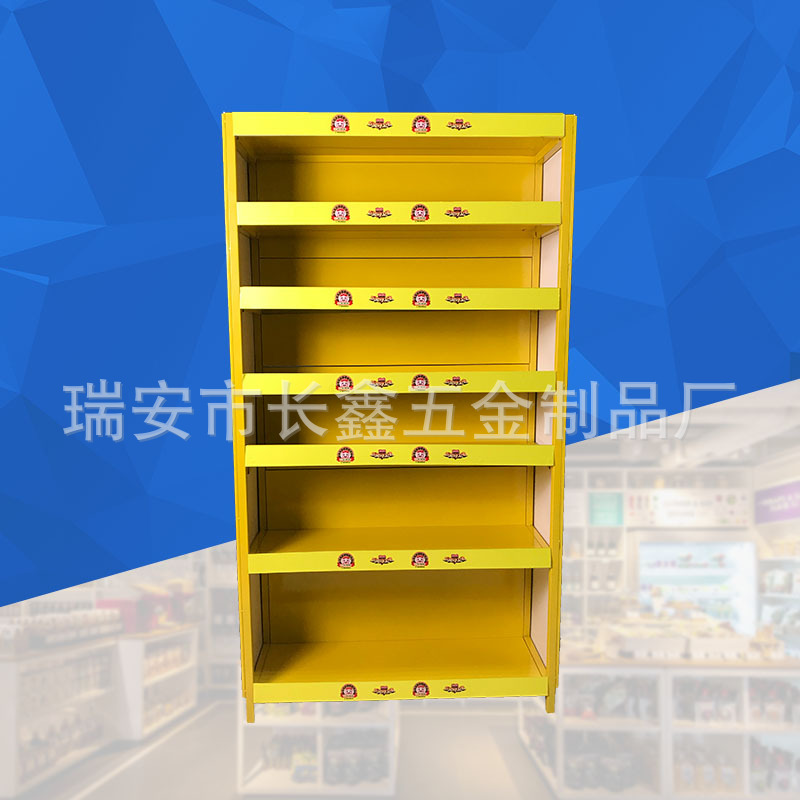 厂家批发可定 制 猪猪侠零食展架 金属货架 生活用品促销架 机油