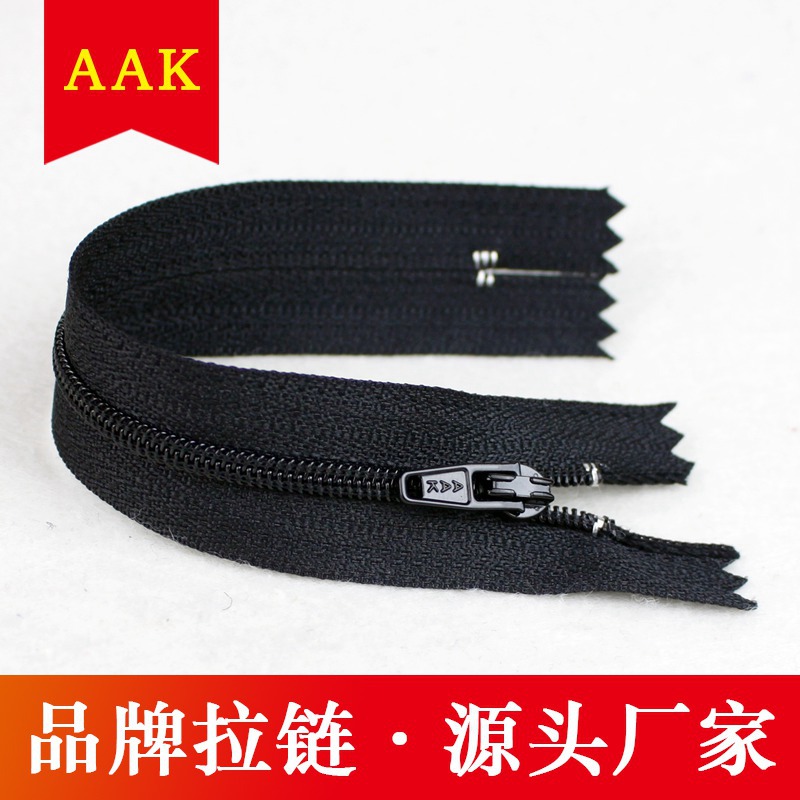 AAK品牌拉链工厂现货衣服装被套罩拉锁3号闭尾西裤尼龙睡袋拉链