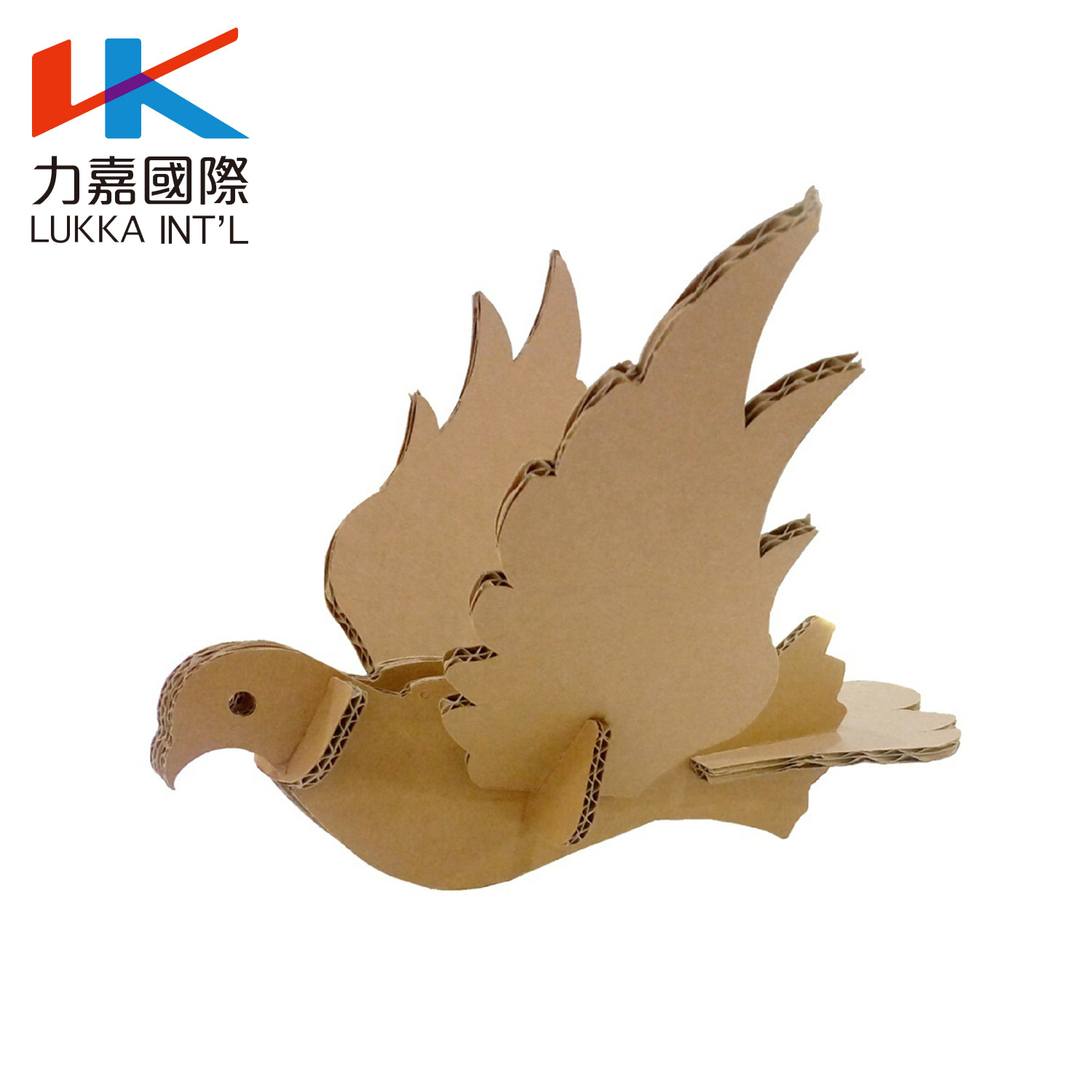 力嘉包装瓦楞纸摆件鸟工艺品展会创意装饰品环保居家展会装饰