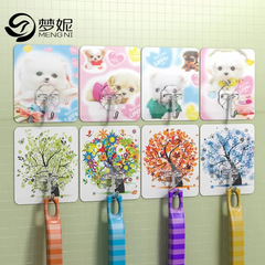Powerful invisible adhesive hooks for kitchen, bathroom, door back multi-functional cartoon creative small hooks wall painting nail-free
