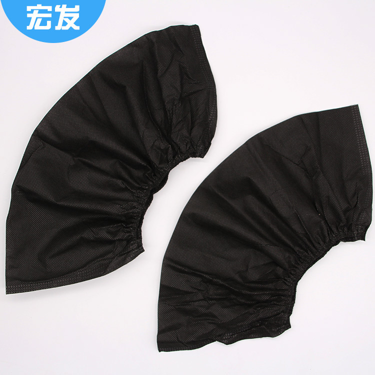 Factory direct black thick non-woven shoe cover disposable shoe cover non-slip household breathable dirt-resistant 100 pack