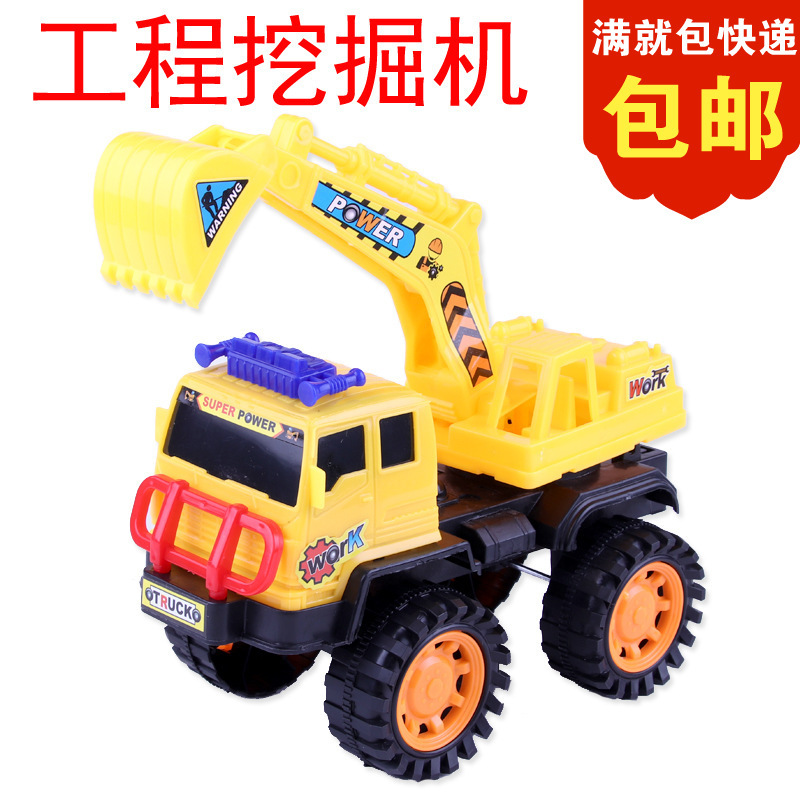 Children's Simulation Engineering Vehicle Medium Engineering Excavator Rotatable Simulation Engineering Vehicle Model Wholesale Street Stall Hot Sale