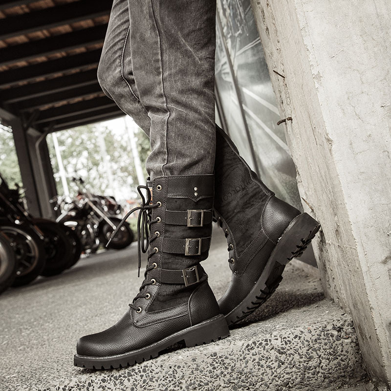 Men's High-Top Boots Korean Style Trendyy Boots Men's Inner Heightening Boots High-Top Military Boots British Large Size Boots 983 Men's High-Top Boots Korean Style Trendyy Boots Men's Inner Heightening Boots High-Top Military Boots British Large Size Boots 983
