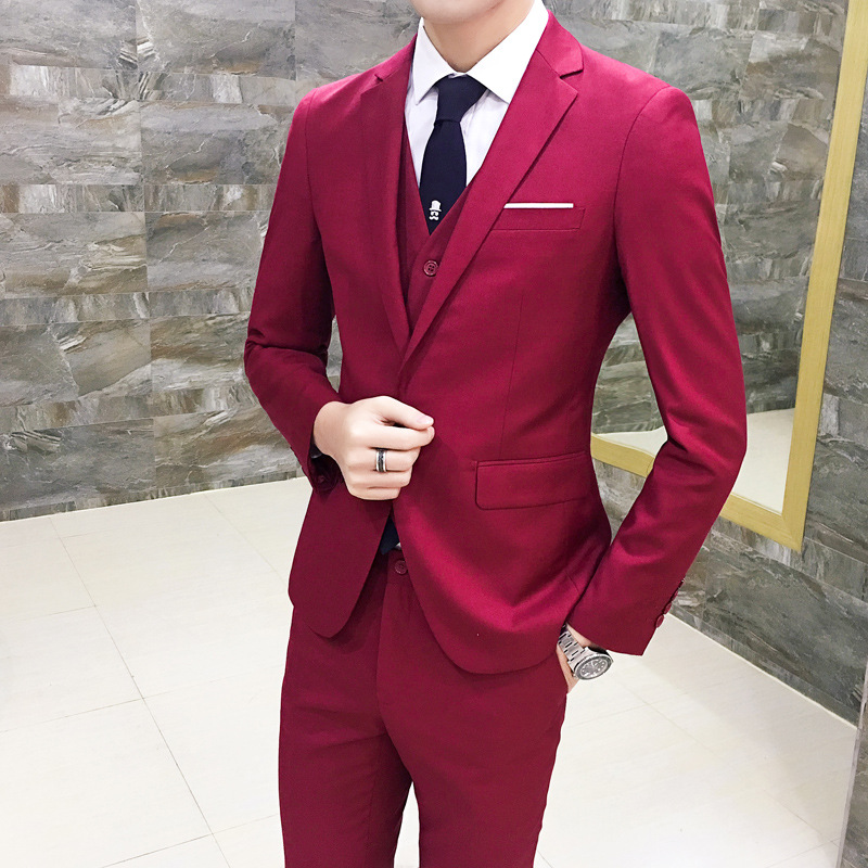 Upgraded 2022 New Men's Business Casual Five-piece Suit Jacket Groom Best Man Wedding Large Size Suit Men