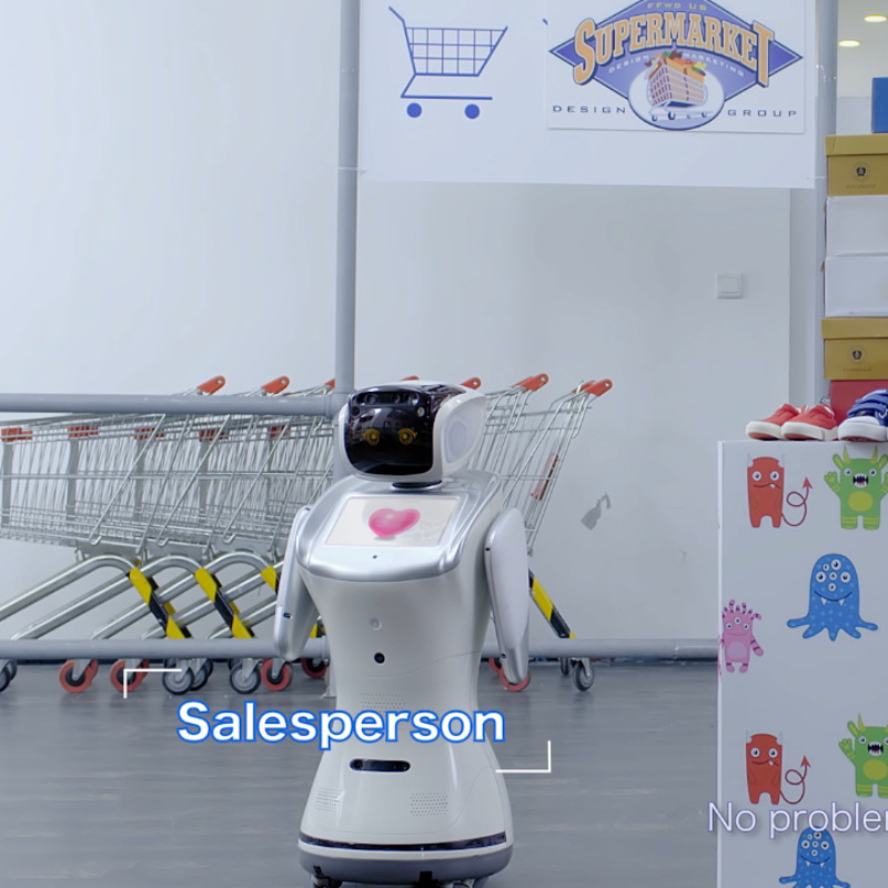 Robot Comercial Inteligente de Video y Acompañamiento Potencia 300W para Negocios image 4