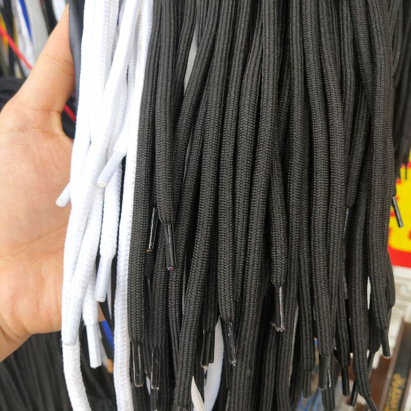 Black and White Sweatshirt Casual Drawstring 5mm Beach Pants Waist Drawstring Manufacturer Wholesale Round Polyester Pants Belt Round Rope Black and White Sweatshirt Casual Drawstring 5mm Beach Pants Waist Drawstring Manufacturer Wholesale Round Polyester Pants Belt Round Rope