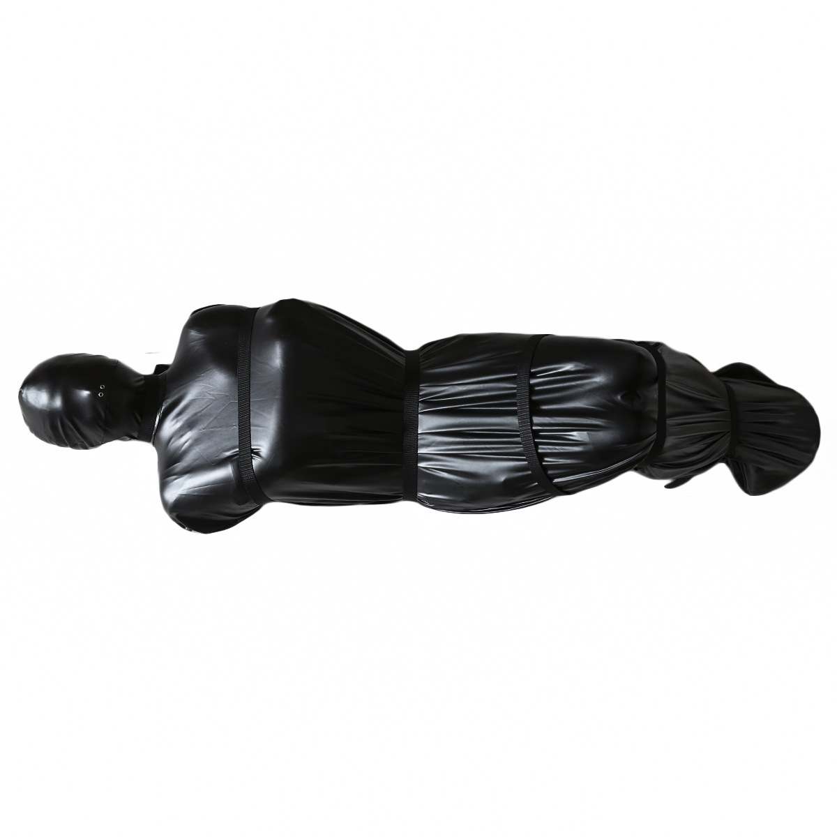 Juguetes para parejas, juguetes sexuales, lencería de charol, bodies de goma, artículos de bondage, sacos de dormir provocantes, envolturas corporales.