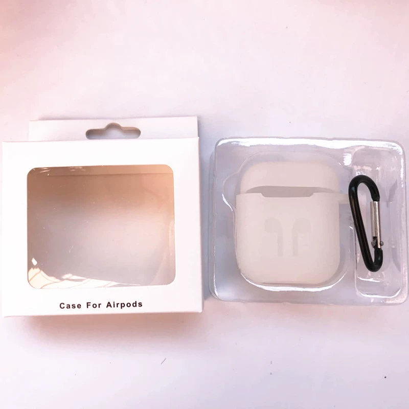 Силиконовый защитный чехол для AirPods, совместим с беспроводными наушниками, 13 цветов, карабин/крючок/верёвка