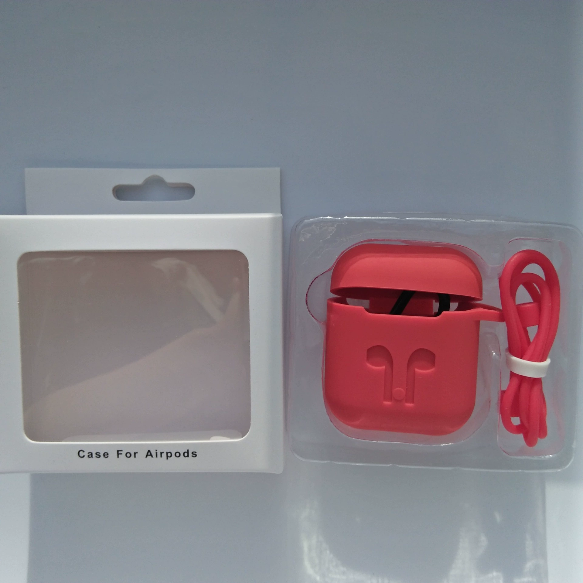 Силиконовый защитный чехол для AirPods, совместим с беспроводными наушниками, 13 цветов, карабин/крючок/верёвка