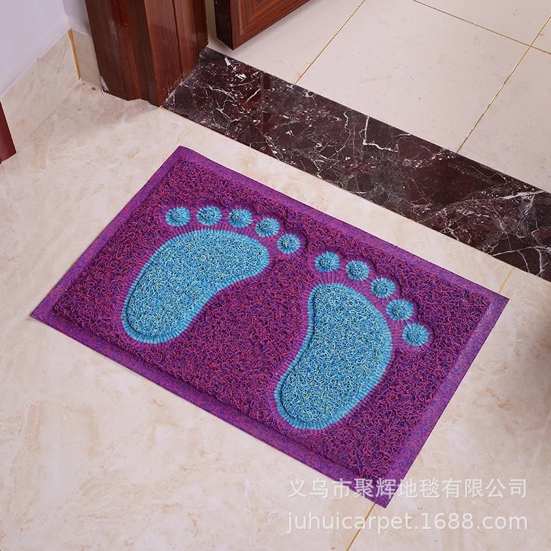 Fábrica directa alfombra antideslizante de color red inferior dos colores anti-deslizante material de PVC almohadilla de baño almohadilla de puerta