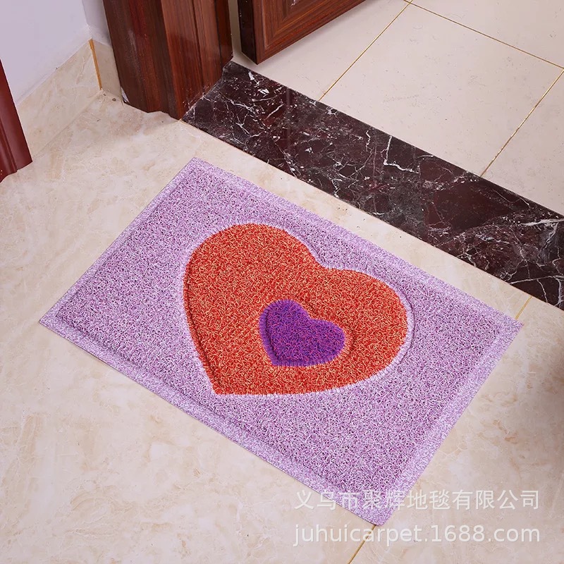 Fábrica directa alfombra antideslizante de color red inferior dos colores anti-deslizante material de PVC almohadilla de baño almohadilla de puerta