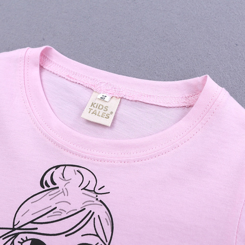 INS summer children's short-sleeved suit boys' home clothes girls' pajamas children's outing clothes Korean version