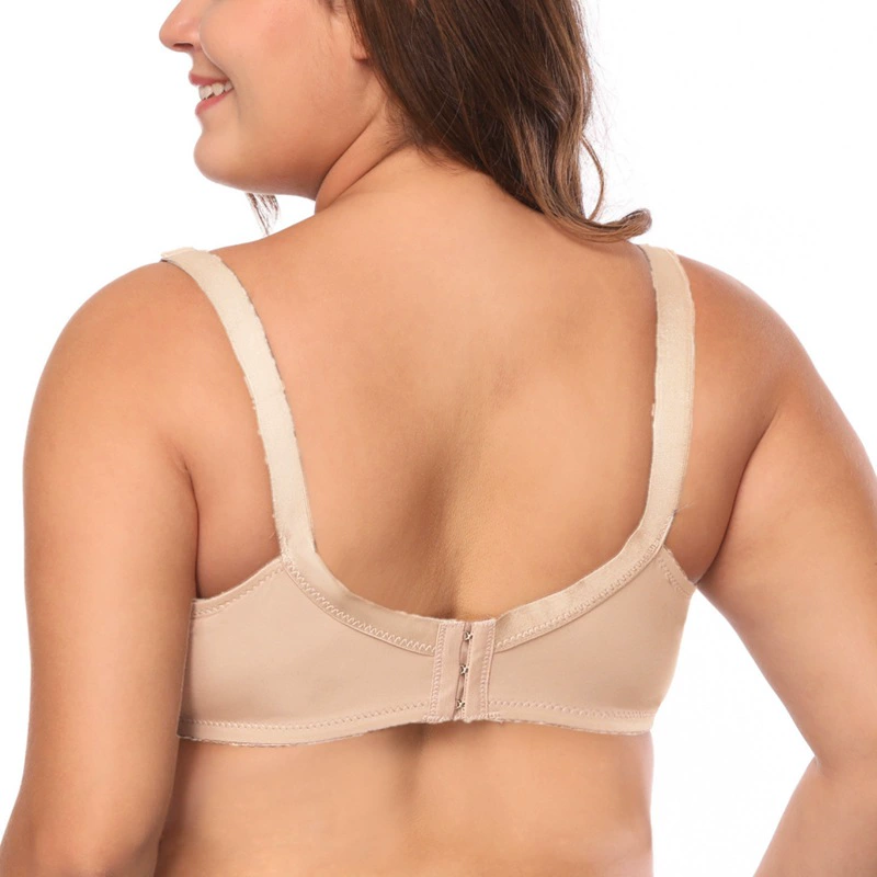 Cooling plus‑size full‑coverage bra, breathable mesh, molded cups, sizes 36/80–52/120