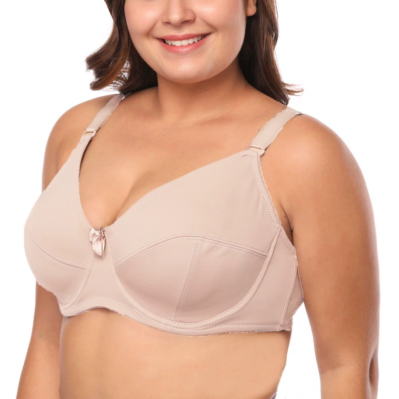 Cooling plus‑size full‑coverage bra, breathable mesh, molded cups, sizes 36/80–52/120