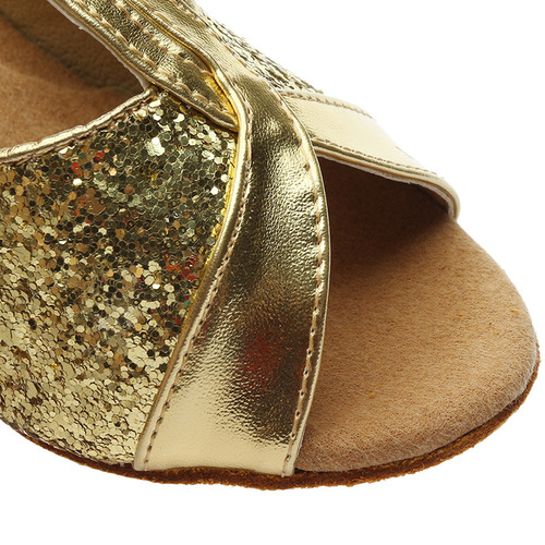 Women's adult high-heeled Latin dance shoes, satin soft-soled ballroom dance shoes, sequined stage performance shoes, square dance shoes