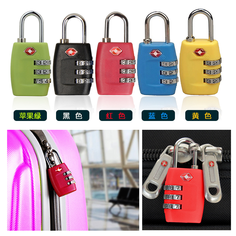 TSA335 3 plastic customs lock box lock password lock lock lock lock 3