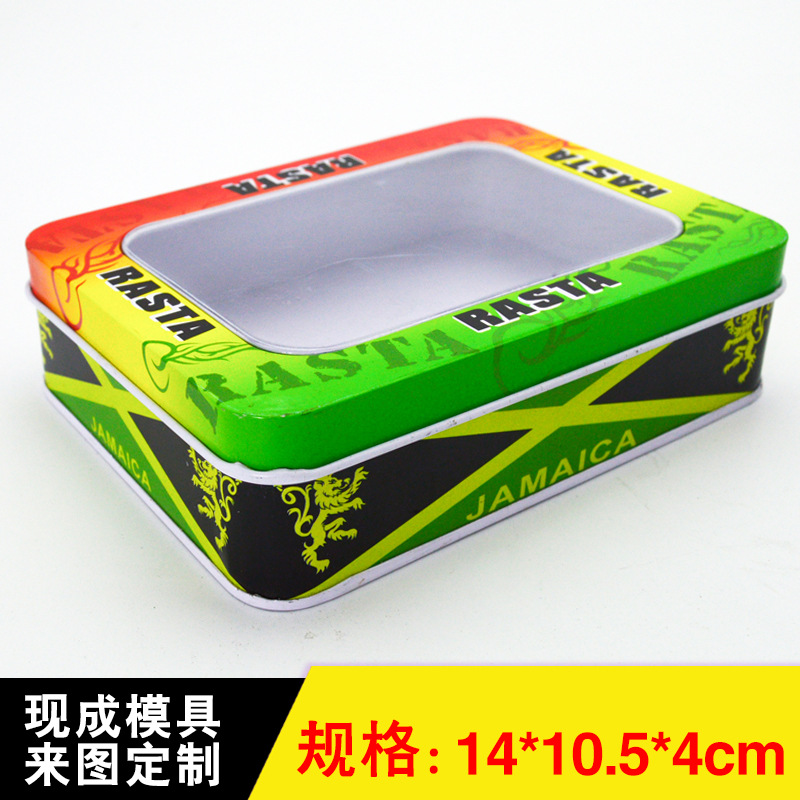 铁盒厂家批发长方形天窗马口铁盒饰品金属包装铁盒糖果盒子