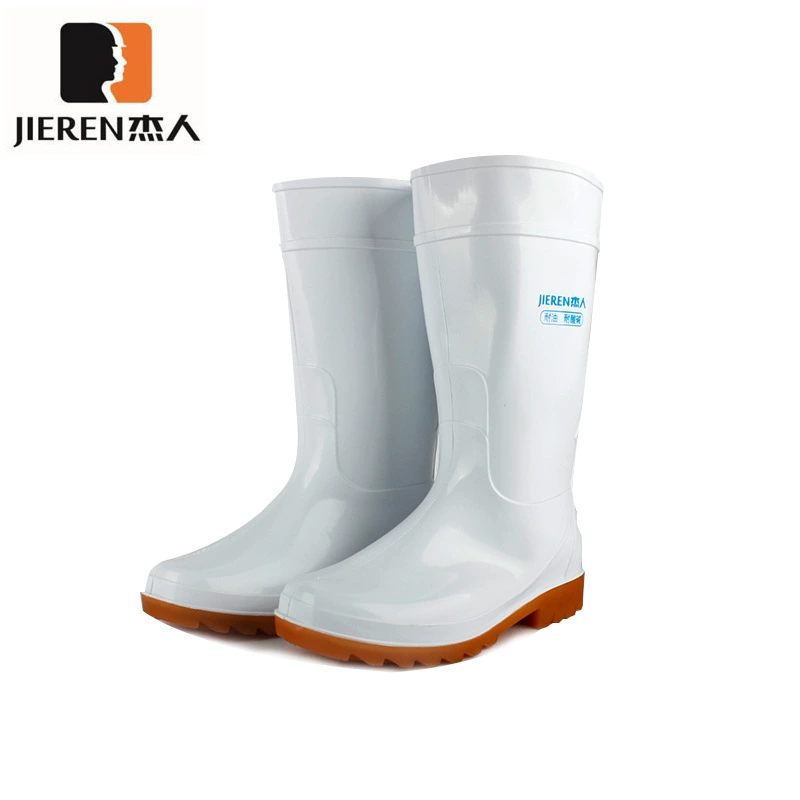 Пищевые сапоги Jieren 6602, устойчивые к кислотам и щелочам, маслостойкие Нескользящие водонепроницаемые белые (до середины икры) Санитарно-защитные сапоги