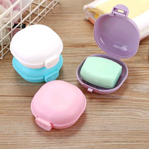 A2613 Covered Waterproof Soap Box Travel Soap Box Bathroom Creative Drain Soap Box Travel Portable Soap Tray