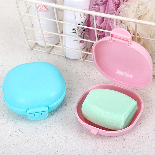 A2613 Covered Waterproof Soap Box Travel Soap Box Bathroom Creative Drain Soap Box Travel Portable Soap Tray