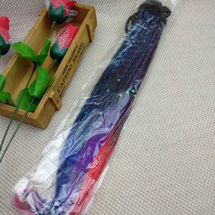 A1114 alta elástica de dos colores cuatro trenza peluca forma horquilla banda de pelo 2 yuanes tienda de joyería al por mayor