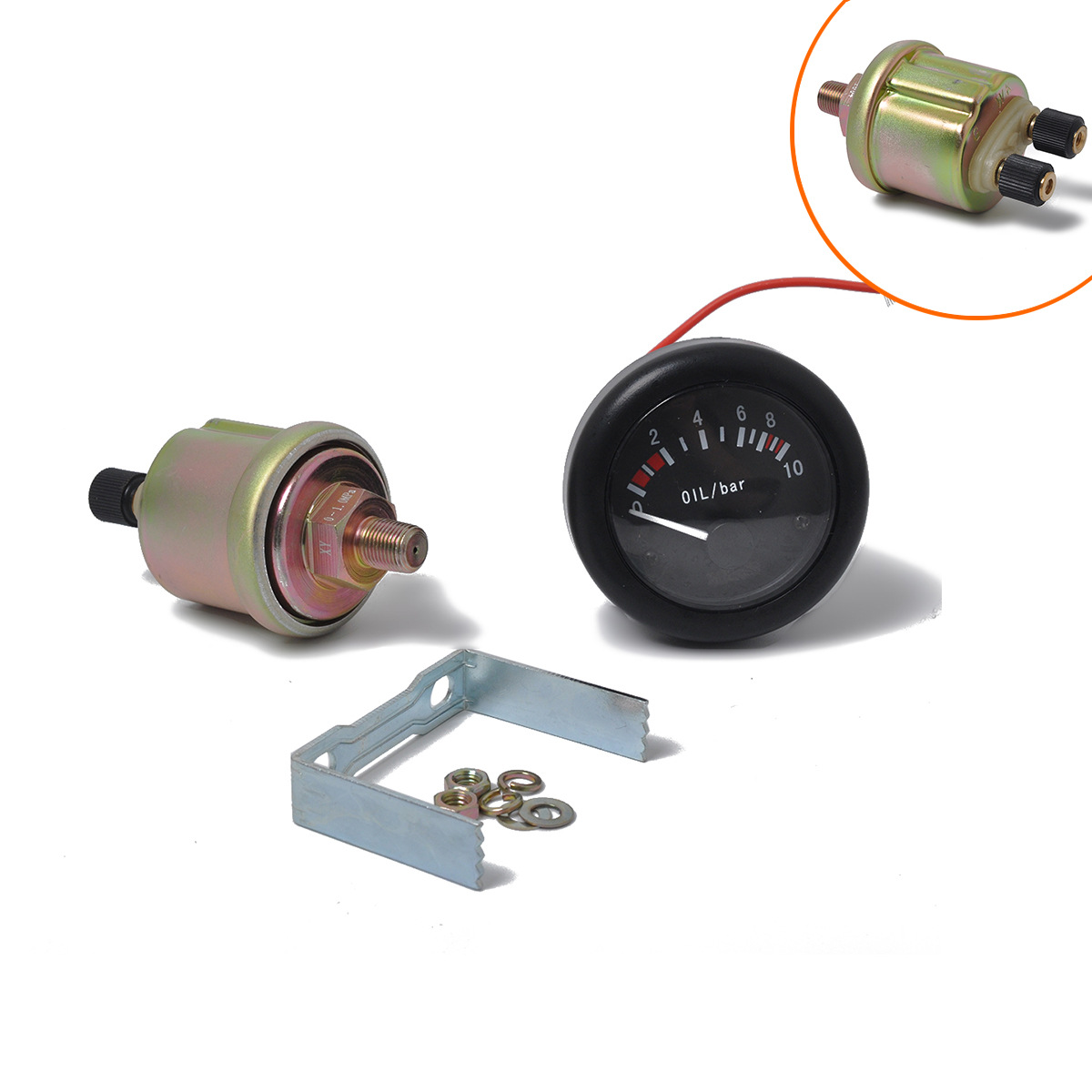 Suit wholesale Amazon best seller marine engine with indicator light oil pressure gauge oil pressure alarm sensor