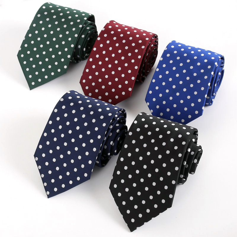 Polka dot tie men's 8cm jacquard spot wholesale school professional wear black polka dot wine Red men's formal business Polka dot tie men's 8cm jacquard spot wholesale school professional wear black polka dot wine Red men's formal business