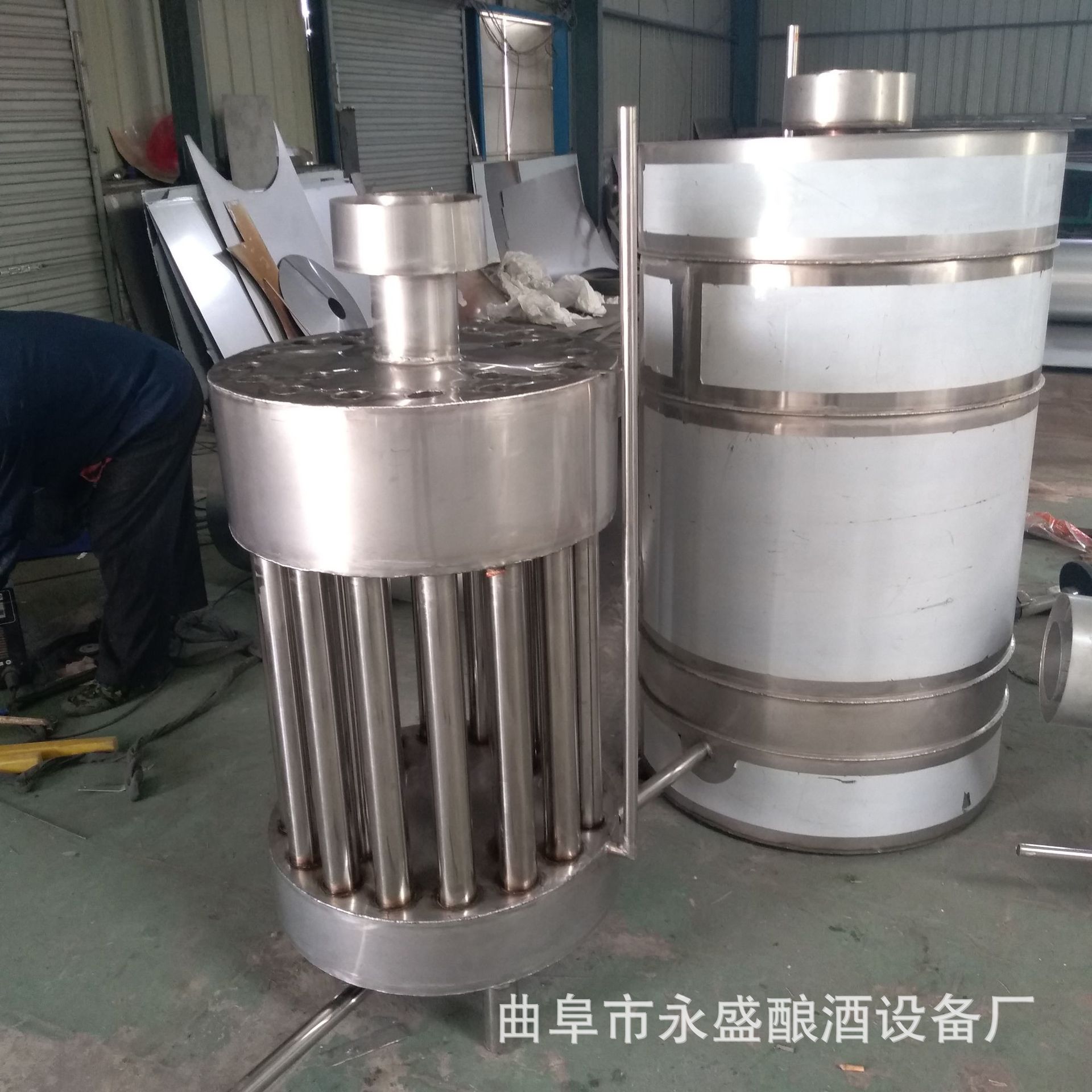 生产高效率白酒冷却器 甑锅配套冷凝器 食品级304不锈钢制造