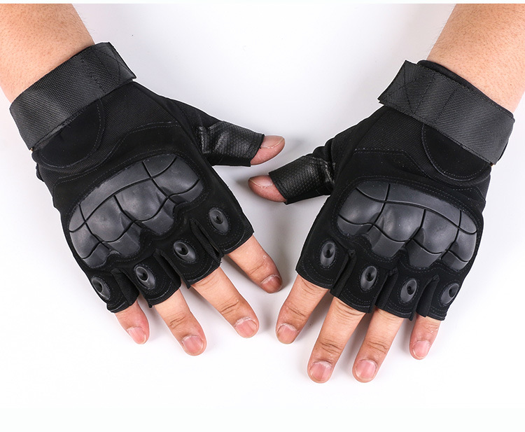 Guantes tácticos al aire libre medio dedo campo CS entrenamiento deportes guantes de equitación motocicleta dedo completo pantalla táctil guantes de cuero