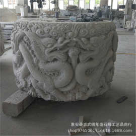 厂家批发花岗岩莲花座石雕八宝浮雕须弥座图片 寺庙须弥座台基摆