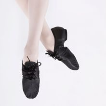 笛雀儿猪皮舞蹈鞋爵士舞蹈鞋教师鞋系带软底鞋jazz鞋爵士练功鞋