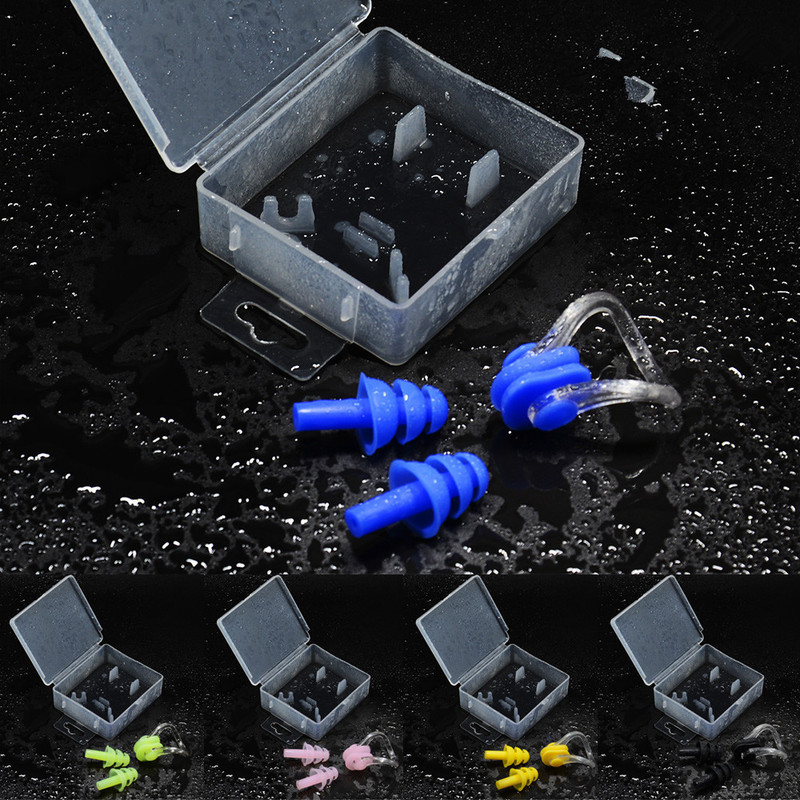 Earplugs Nose Clip Silicone Boxed Nose Clip Earplug Set Swimming Equipment Supplies Children Adults Waterproof Cross-Border Wholesale Earplugs Nose Clip Silicone Boxed Nose Clip Earplug Set Swimming Equipment Supplies Children Adults Waterproof Cross-Border Wholesale