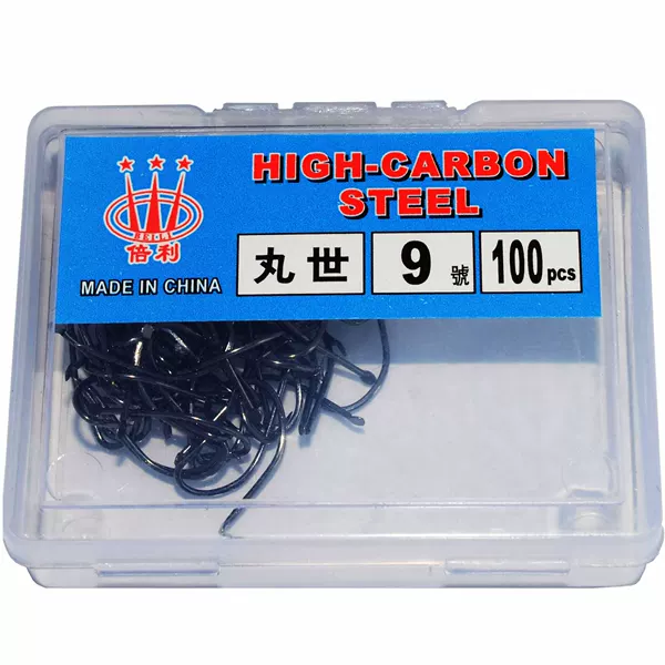 Box of 100 Fishing Hooks for Sea Fishing, Suitable for Poyang Lake, for Targeting Bigmouth, White Amoy, Crucian Carp, and Other Fish, for Lure Fishing and Taiwan-Style Fishing