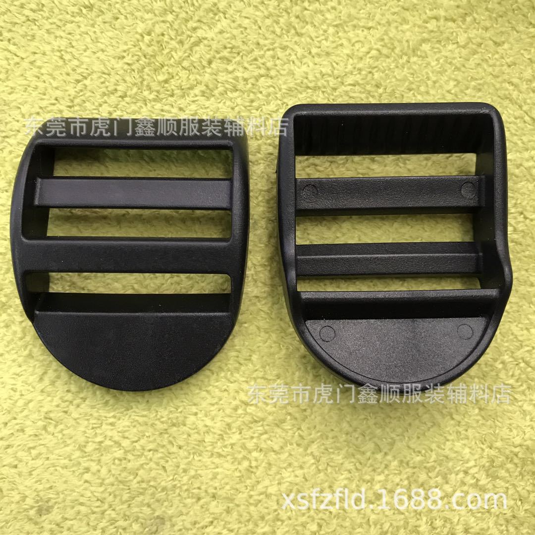 厂家现货塑胶38MM背包梯扣 1.5寸弯形目字扣 3.8CM塑料四档扣