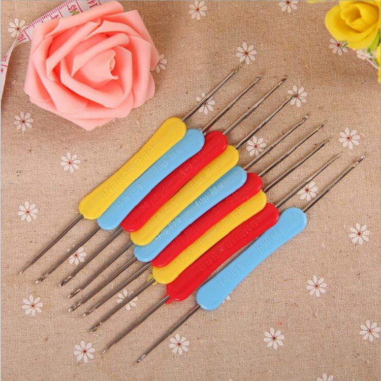 Бренд Plum Blossom двуглавый вязаный крючком свитер шерстяной вязаный крючком с пластиковой ручкой металлический крючок обувь Вязание крючком двуглавая шерсть крючком