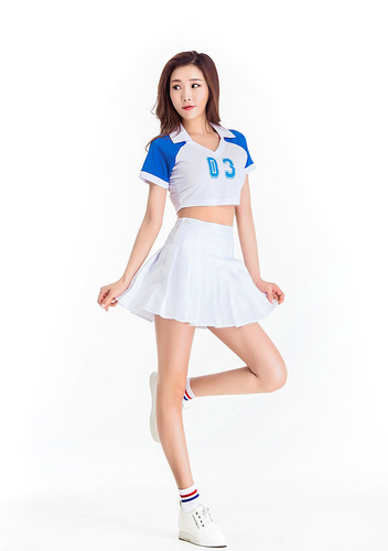 Multiple Cosmic Girl Cheerleading Outfits Sets Women's Soccer Cheerleader Outfits Performance Clothes Sports Meet Performance Dresses