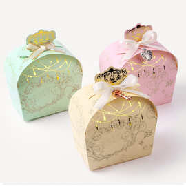 现货小礼盒欧式原创设计皇冠形状礼品盒烫金香水包装礼品纸盒子