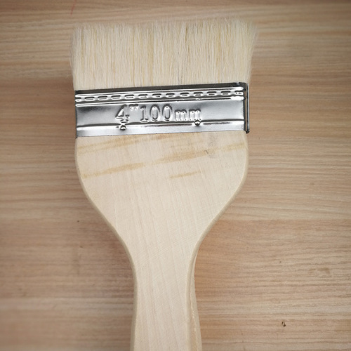 An Tong Wool Brush Wooden Handle Small Brush Decoration Painting Tool Paint Brush Flat Barbeque Brush Wholesale