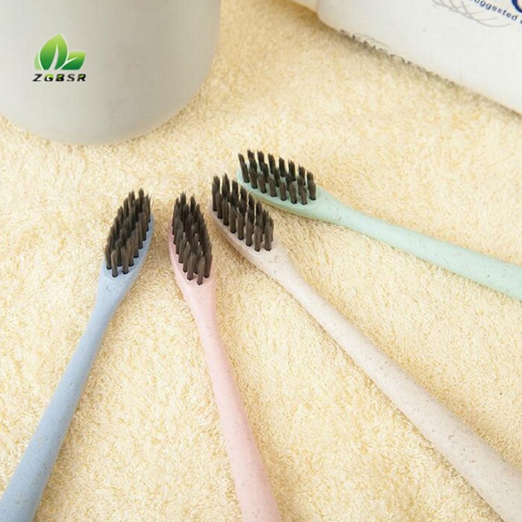 小麦卡通软毛牙刷小麦秸秆儿童牙刷 细软牙刷