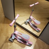 Детский самокат с сидением, мигающий Бибикар Толокар Плазмакар, 2-4 лет, «три в одном»