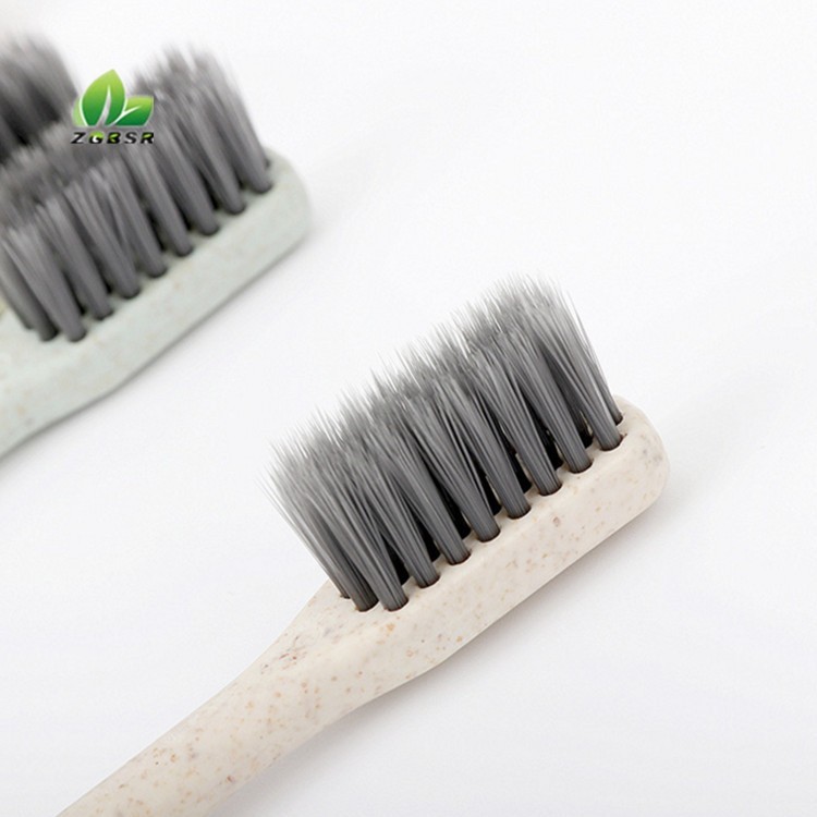细丝软毛小头竹炭牙刷小麦秸秆情侣牙具旅行用品降解原料