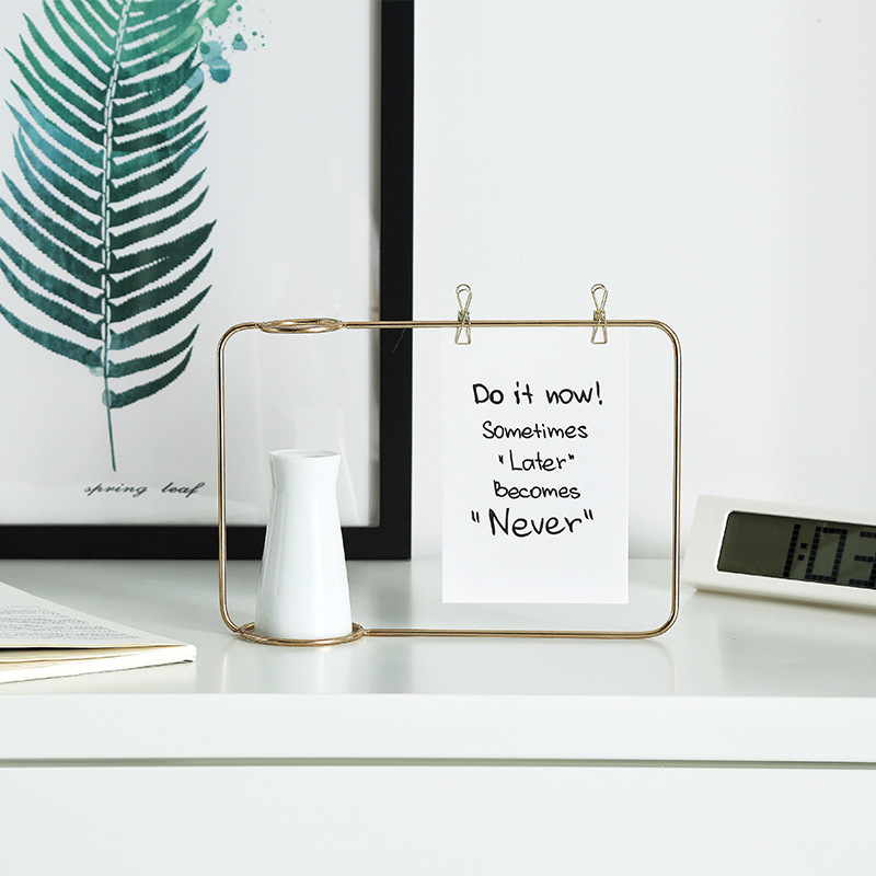 Ins客間鉄芸フォトフレームは北欧の水培花瓶を飾っています。