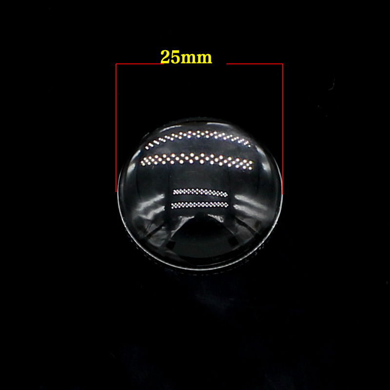 25mm时光宝石玻璃贴片透明玻璃圆形DIY合金底托手工车挂饰品配件