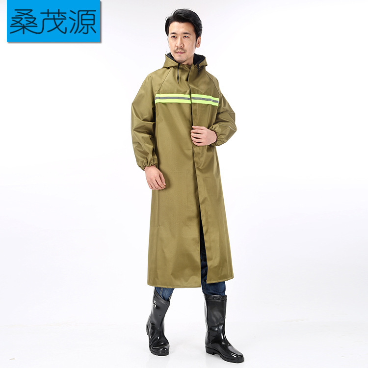 Strict selection of sangmaoyuan labor protection raincoat thickened durable adult men site with twill reflective raincoat manufacturers straight