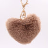 Fashionable plush keychain heart shaped for beloved, pendant, wholesale