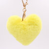 Fashionable plush keychain heart shaped for beloved, pendant, wholesale