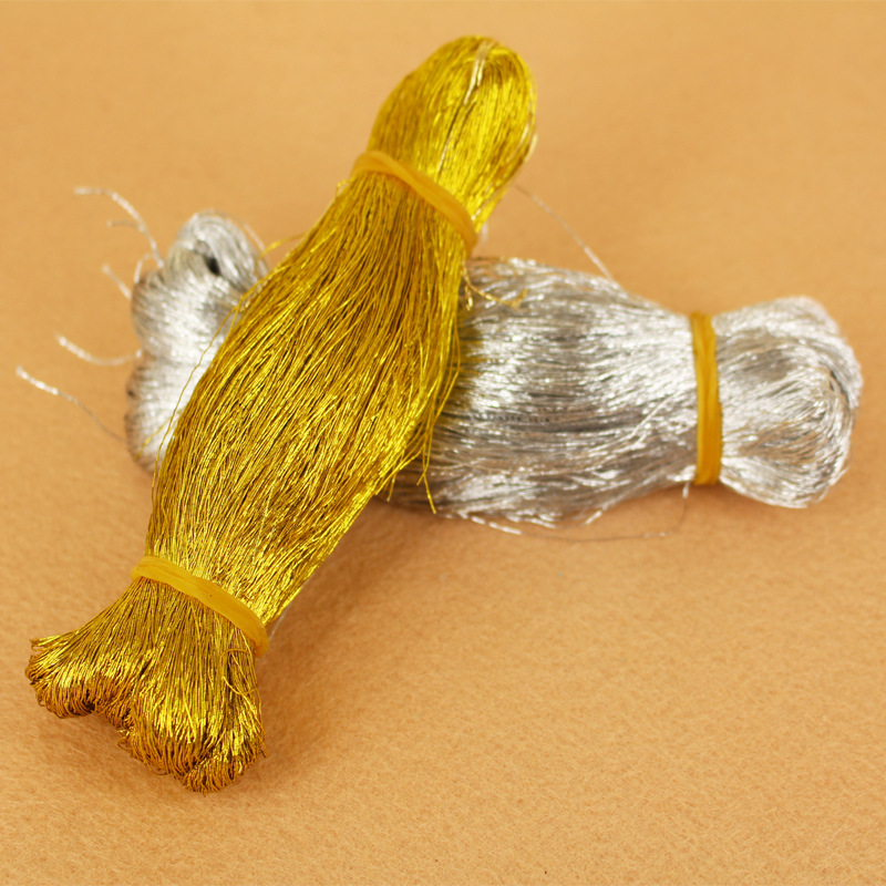 金线银线金银散线绳一捆价格标签线缠流苏线0.3mm细珠宝线材批发