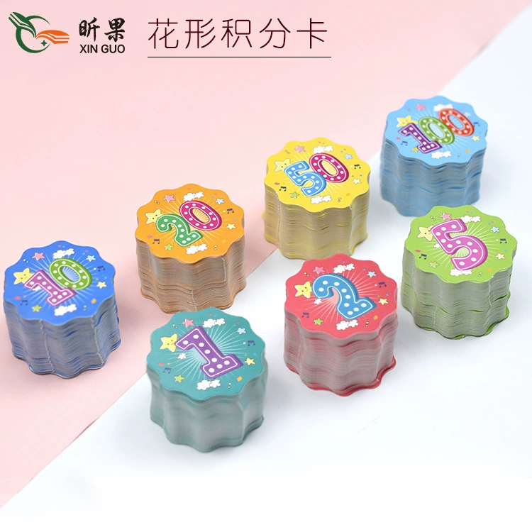 Creative Points Card Reward Card Ученики Вы Awesome Учитель Reward Card в форме цветка Поощрение родителей Card 100