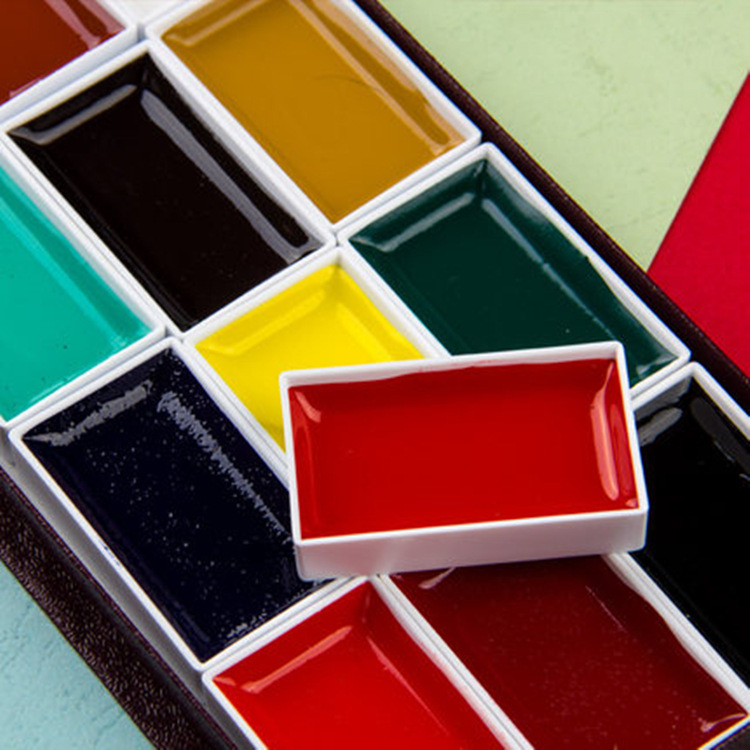 Japonés flor de cerezo traje de color auspicioso 12 color 24 color pintura tradicional pintura china pintura 48 color 60 color sólido acuarela